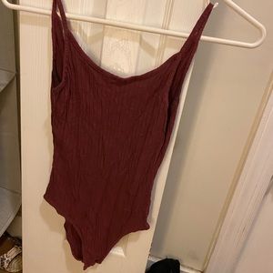Burgundy body suit